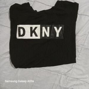 Kids DKNY Black Tee with Bold Logo